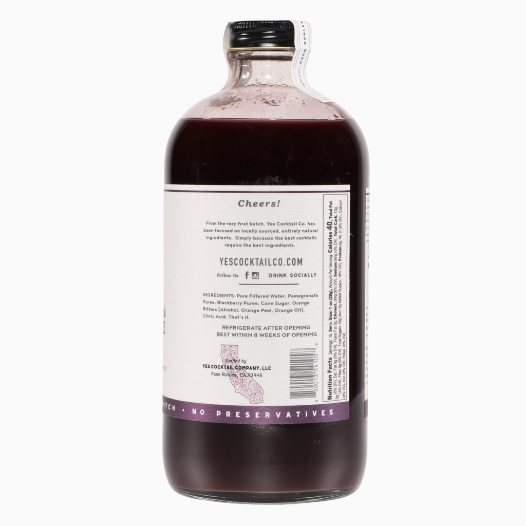 Yes Cocktail Co. Blackberry Pomegranate Cocktail Mixer