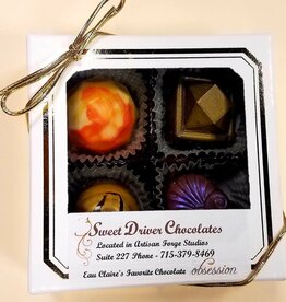 Sweet Driver Chocolates 4-Piece Truffle Box (Assorted)