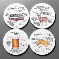 dishique Anatomy of Wisconsin Coaster Set (4)