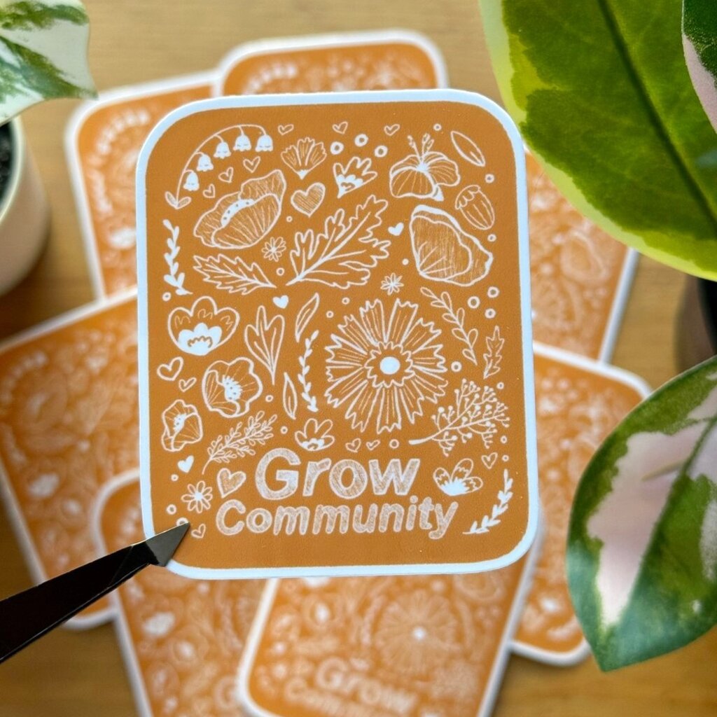 Lily Wenndt Illustration Sticker - Grow Community
