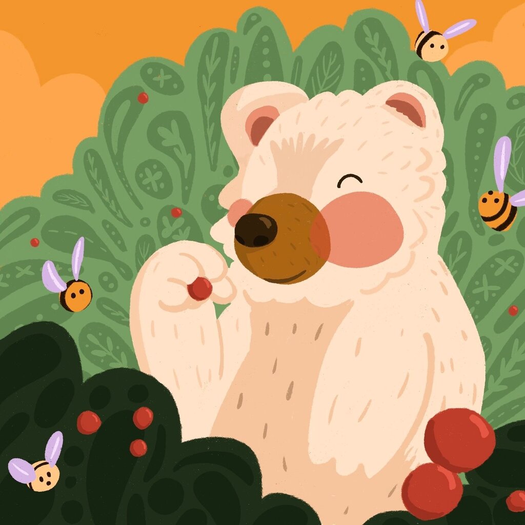 Lily Wenndt Illustration Berry Bear Print