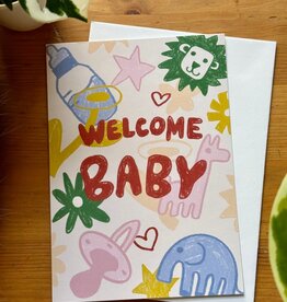 Lily Wenndt Illustration Welcome Baby Greeting Card