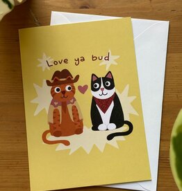 Lily Wenndt Illustration Love Ya Bud Greeting Card