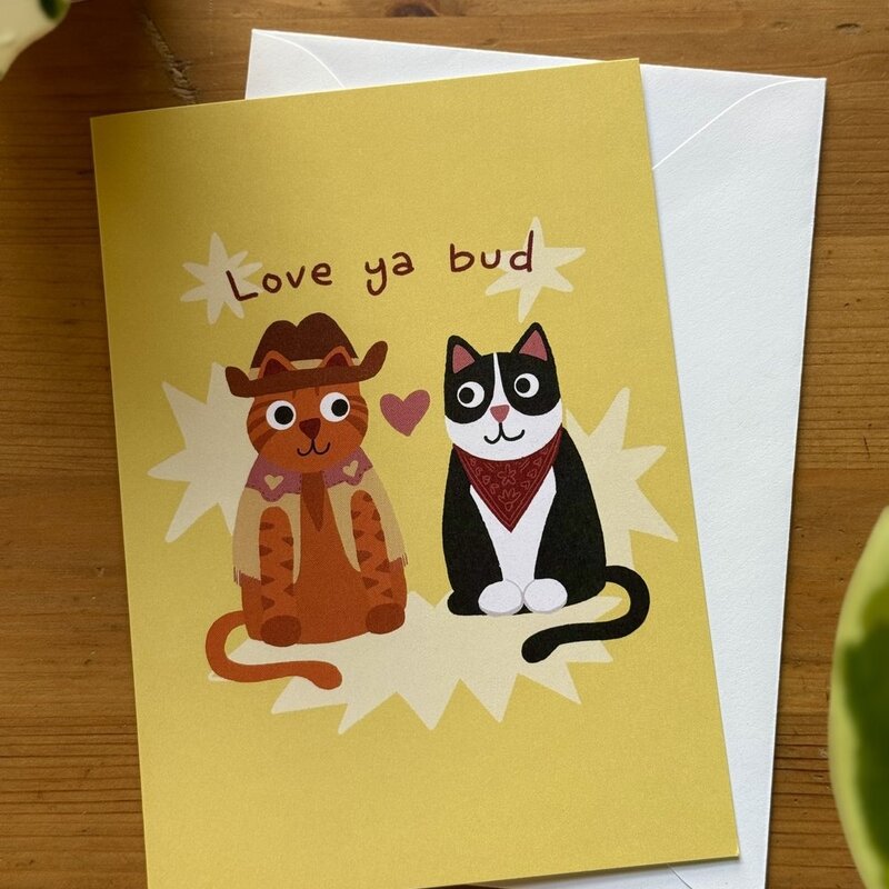 Lily Wenndt Illustration Love Ya Bud Greeting Card