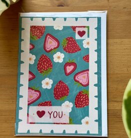 Strawberry Love Greeting Card