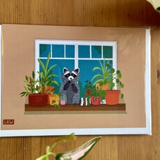 Lily Wenndt Illustration Raccoon Friend Greeting Card