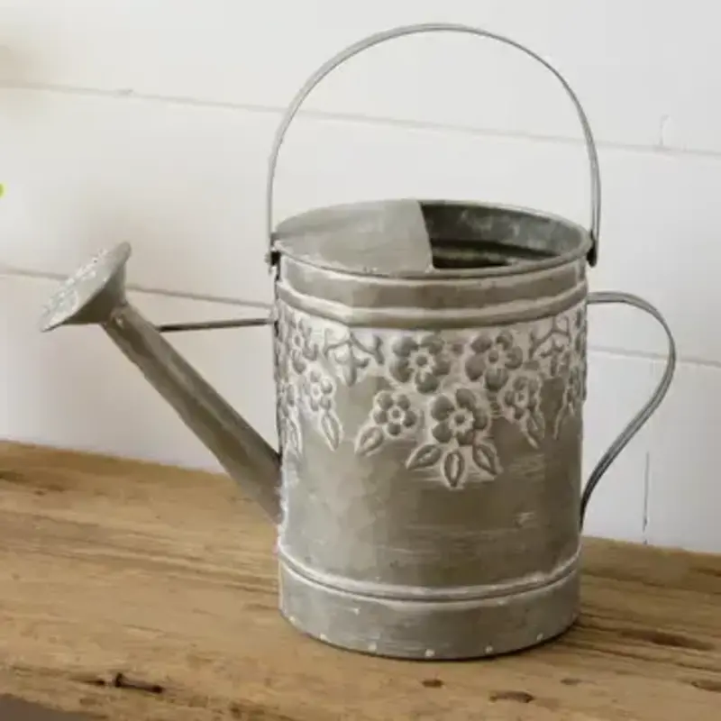 Watering Can - Embossed Flowers