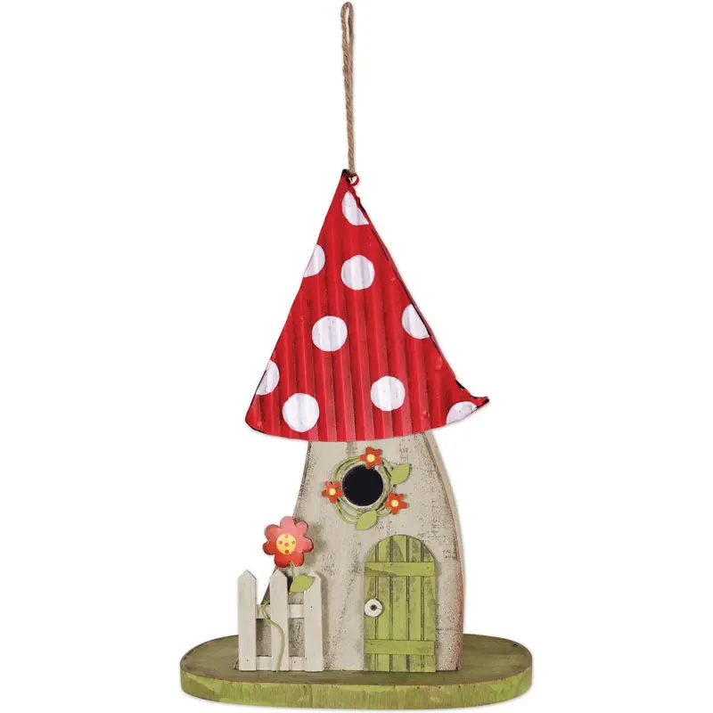 Sunset Vista Designs Red Mushroom Birdhouse