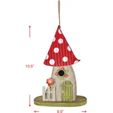 Sunset Vista Designs Red Mushroom Birdhouse