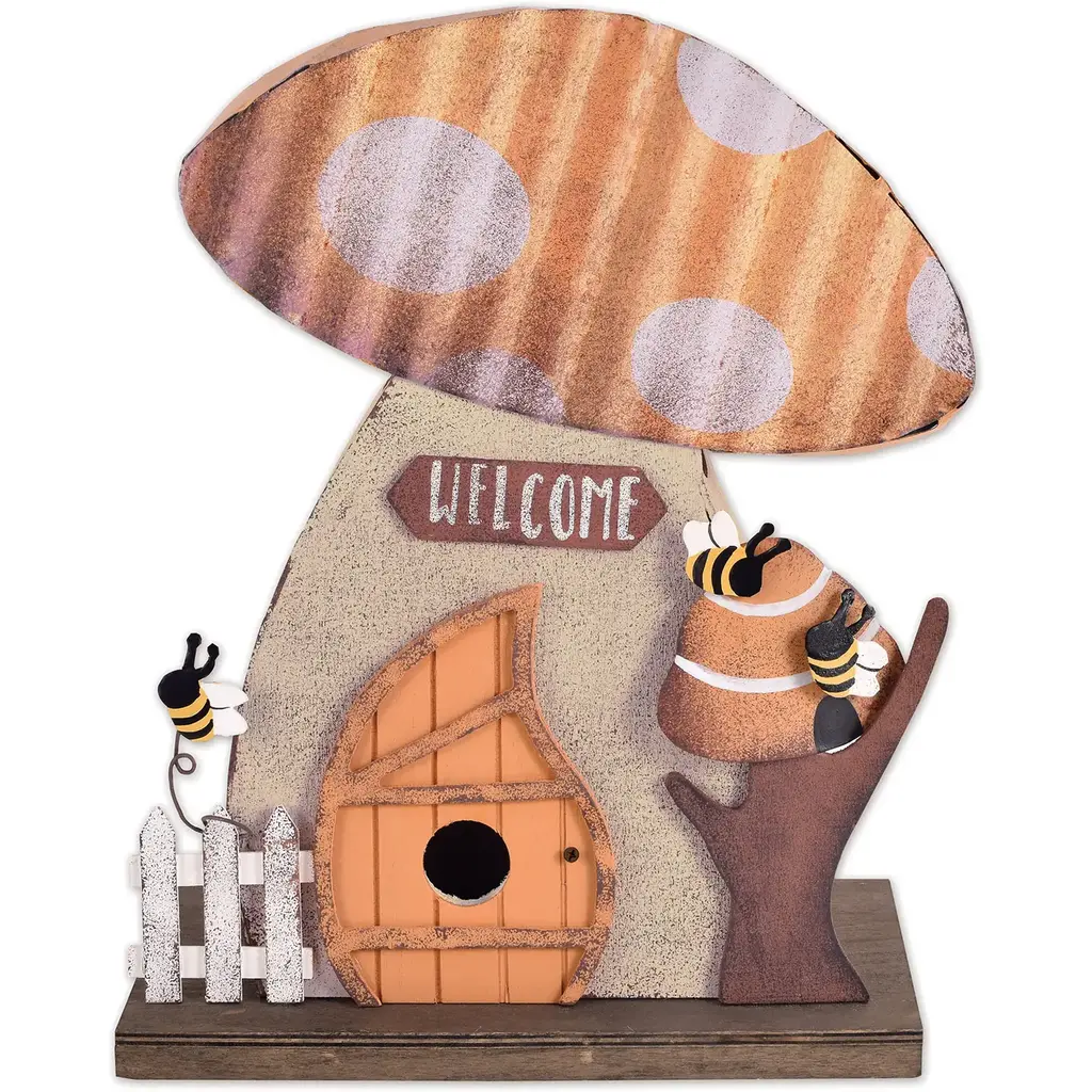 Sunset Vista Designs Yellow Mushroom Birdhouse