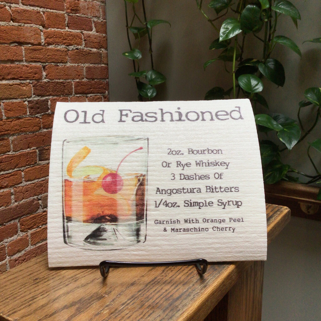 Driftless Studios Swedish dishcloth - Old Fashioned Bar Towel