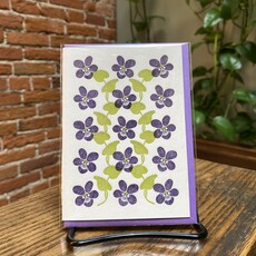 Nesja Press Greeting Card - Wood Violets