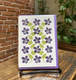 Greeting Card - Wood Violets