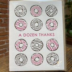 Nesja Press Greeting Card - Donut Thanks (A Dozen Thanks)