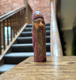 Wood Carving -  Dark Beard Wizard
