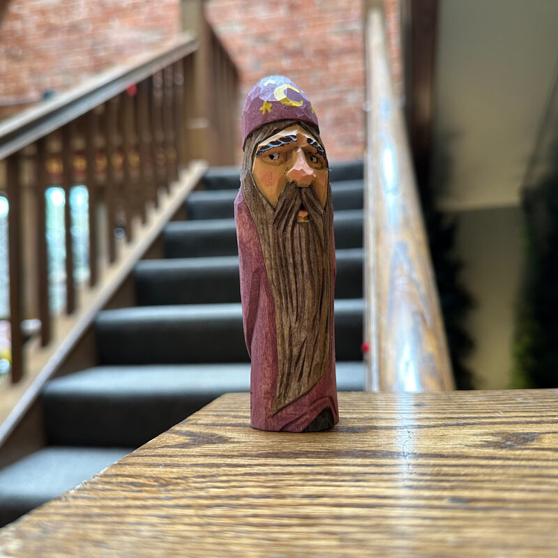 Wood Carving -  Dark Beard Wizard