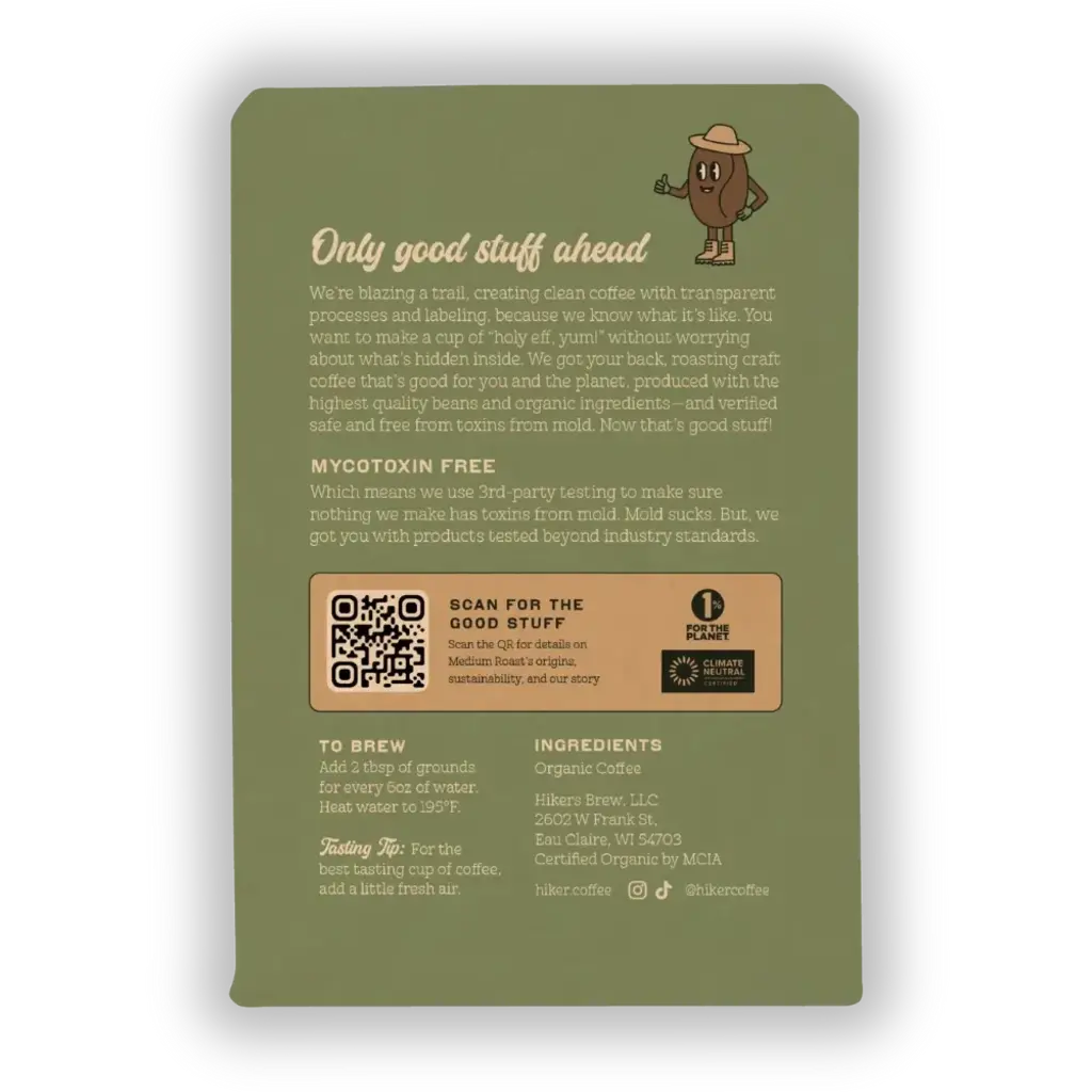 Hiker's Coffee Hiker - Medium Roast Ground Coffee - 12oz