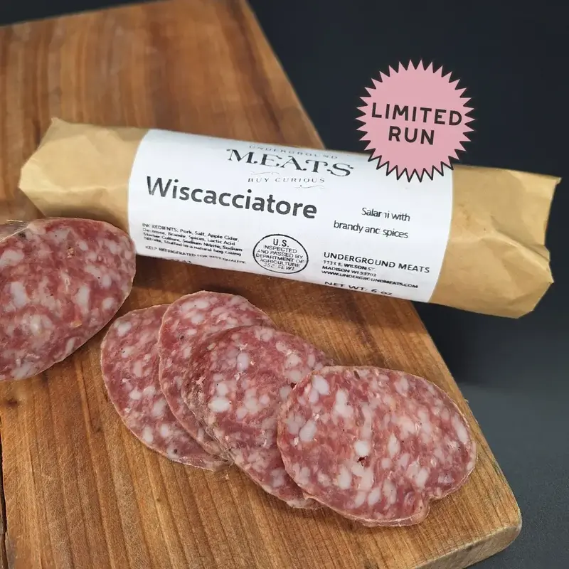 Underground Meats Salami - Wiscacciatore (6 oz.)