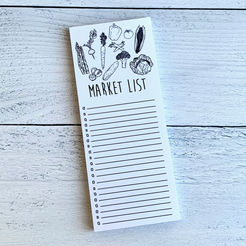 Market List Veggie Notepad