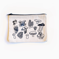 Corvidae Drawings & Designs Mushroom Small Zipper Pouch