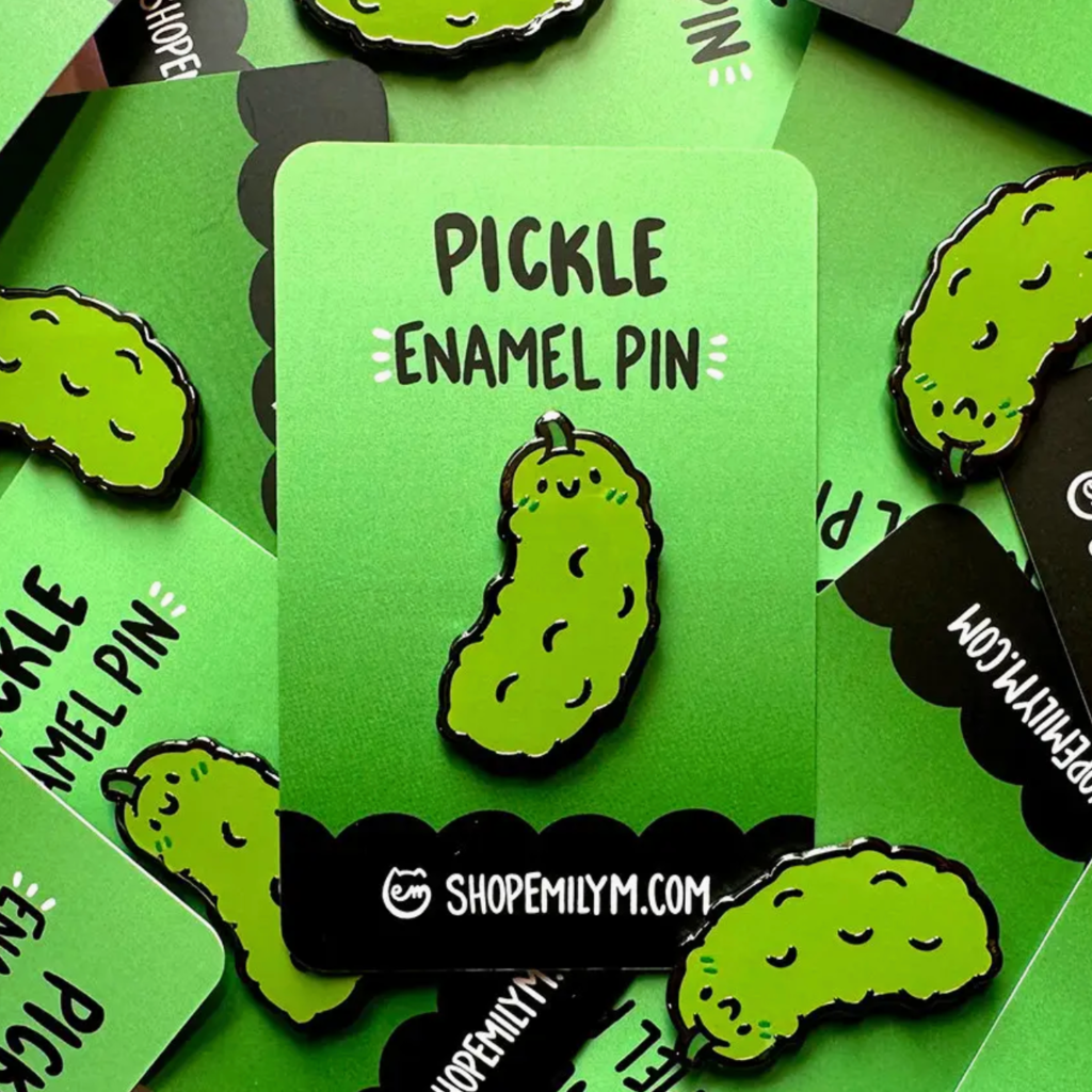 Shop Emily M Pickle Enamel Pin