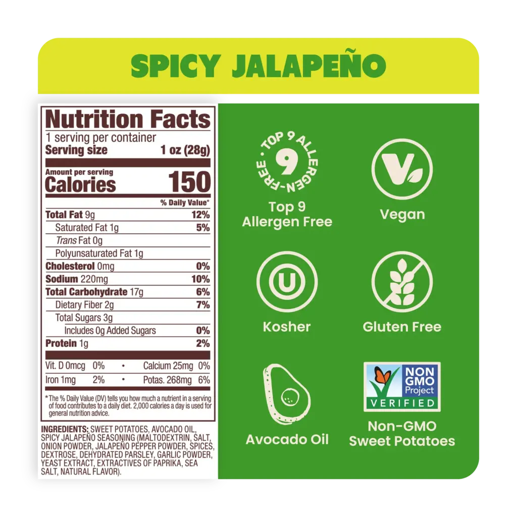 Spicy Jalapeno - Sweet Potato Chips