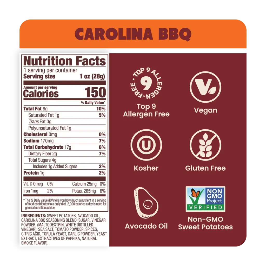 Jackson's Chips Carolina BBQ - Sweet Potato Chips