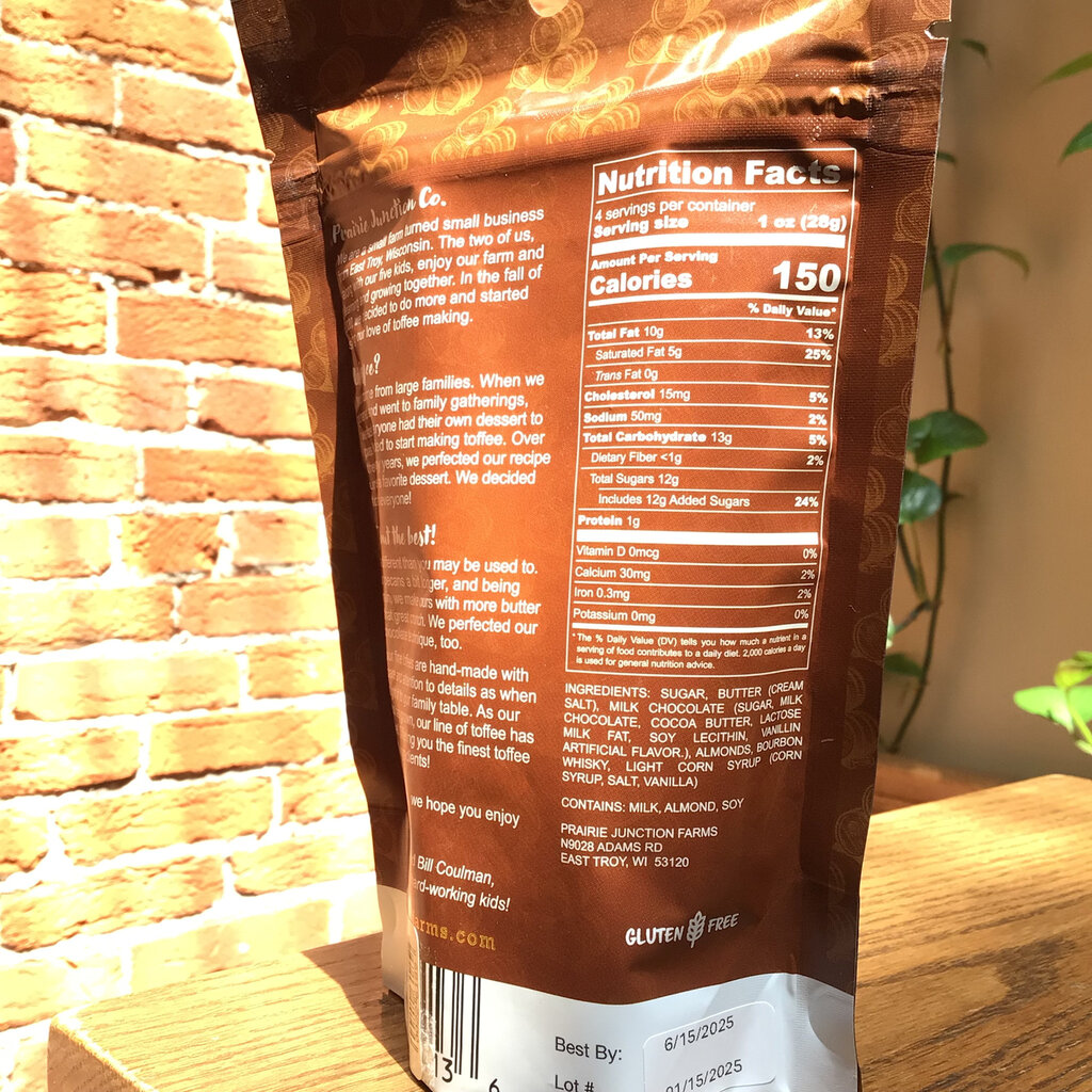 Prairie Junction Co. Bourbon Toffee (4 oz)