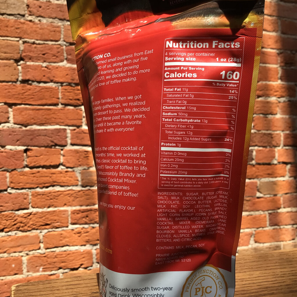 Prairie Junction Co. Brandy Old Fashioned Toffee (4 oz)