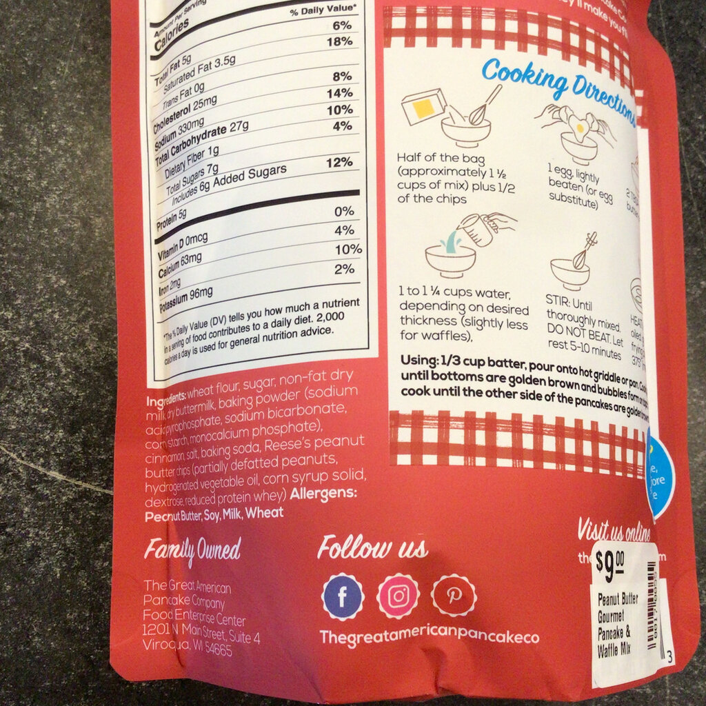 Peanut Butter Gourmet Pancake & Waffle Mix