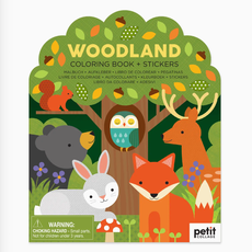 chronicle books Coloring Book with Stickers: Woodland