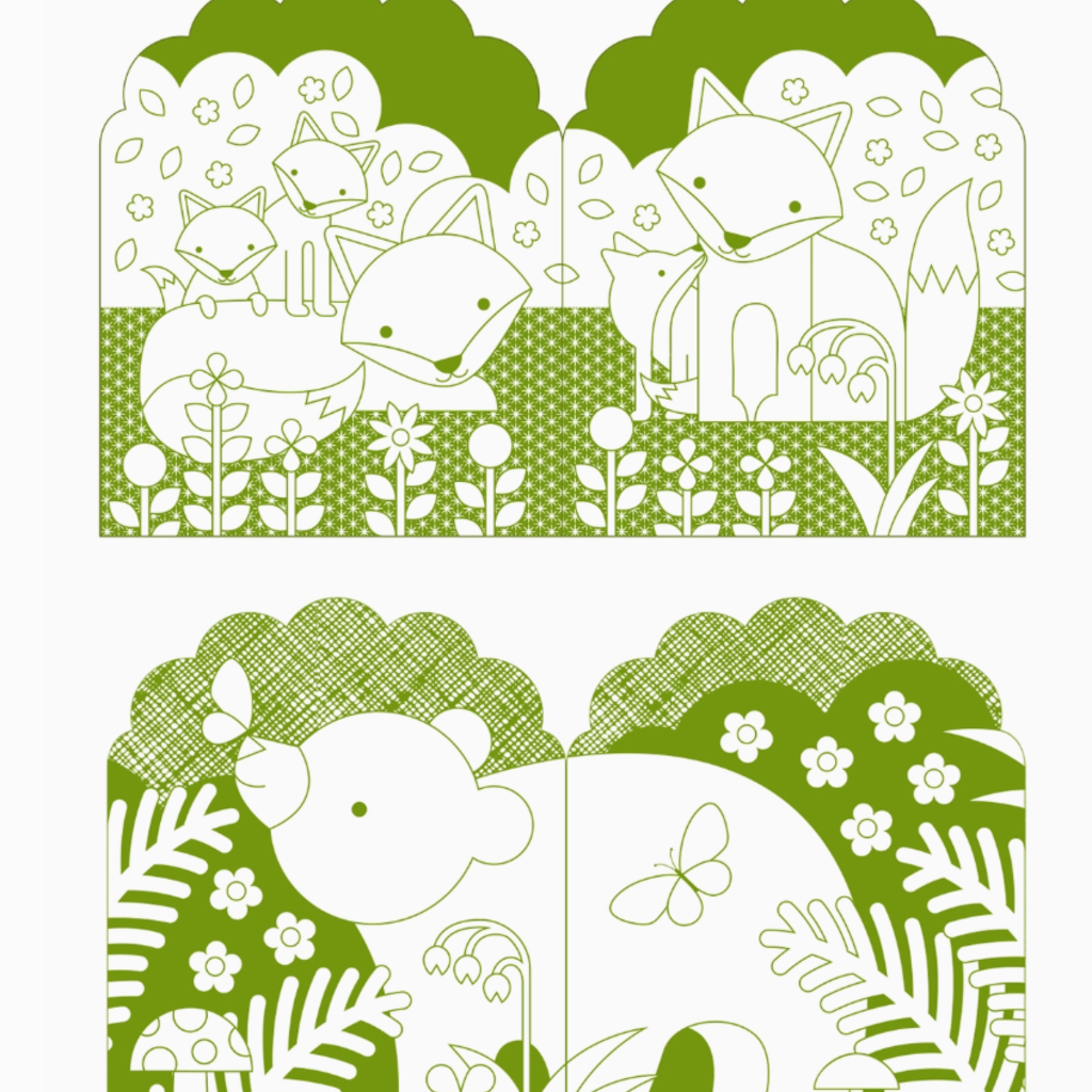 chronicle books Coloring Book with Stickers: Woodland