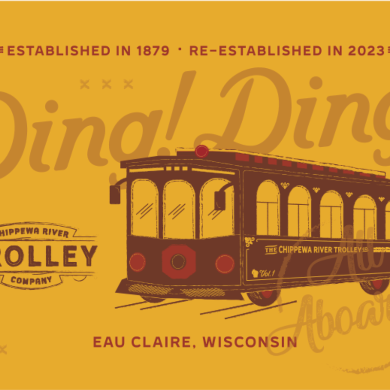 Volume One Chippewa River Trolley Postcard -- Ding! Ding!