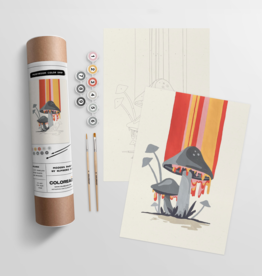 Paint By Numbers Kit - Mushroom Color Drip