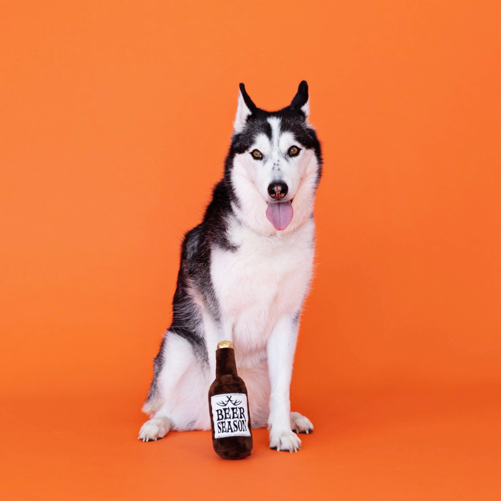 Petshop by Fringe Studio Beer Season Antlers Plush Dog Toy