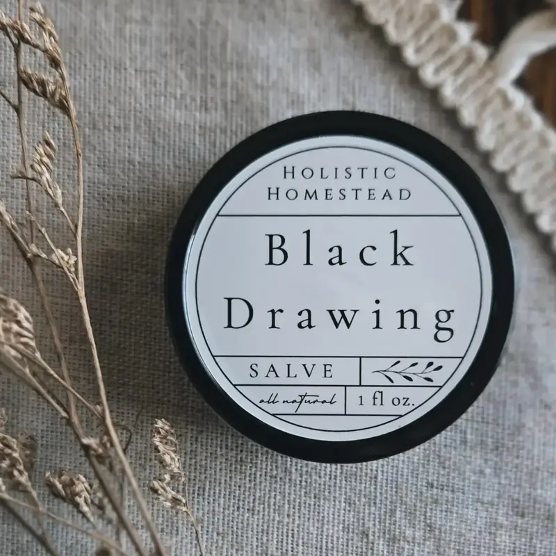 Holistic Homestead Black Drawing Salve
