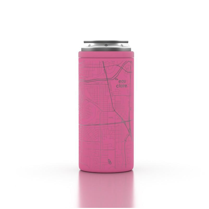 Insulated 12 oz Slim Can Cooler - Sunset Pink