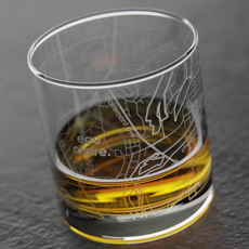 Volume One Rocks Glass - Eau Claire Map