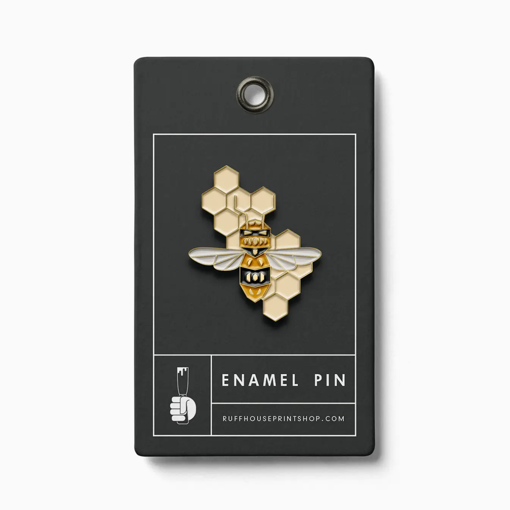 Ruff House Print Shop Enamel Pin - Honey Bee