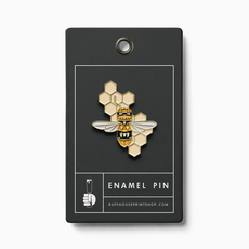 Ruff House Print Shop Enamel Pin - Honey Bee