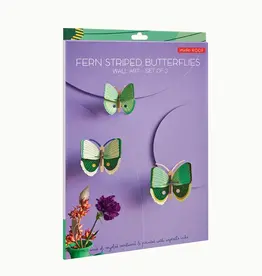 Fern Striped Butterflies, Set of 3