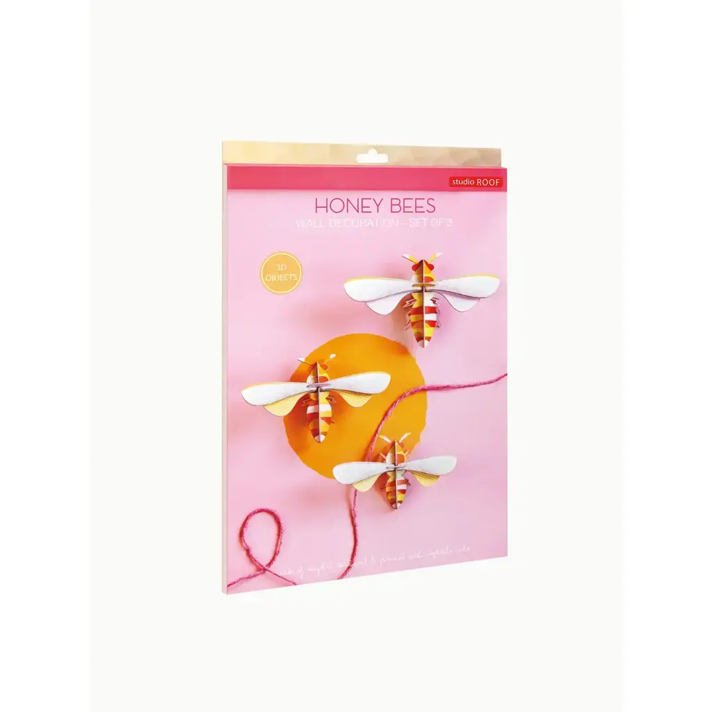 Studio Roof Wall Decoration - Honey Bees, Set of 3