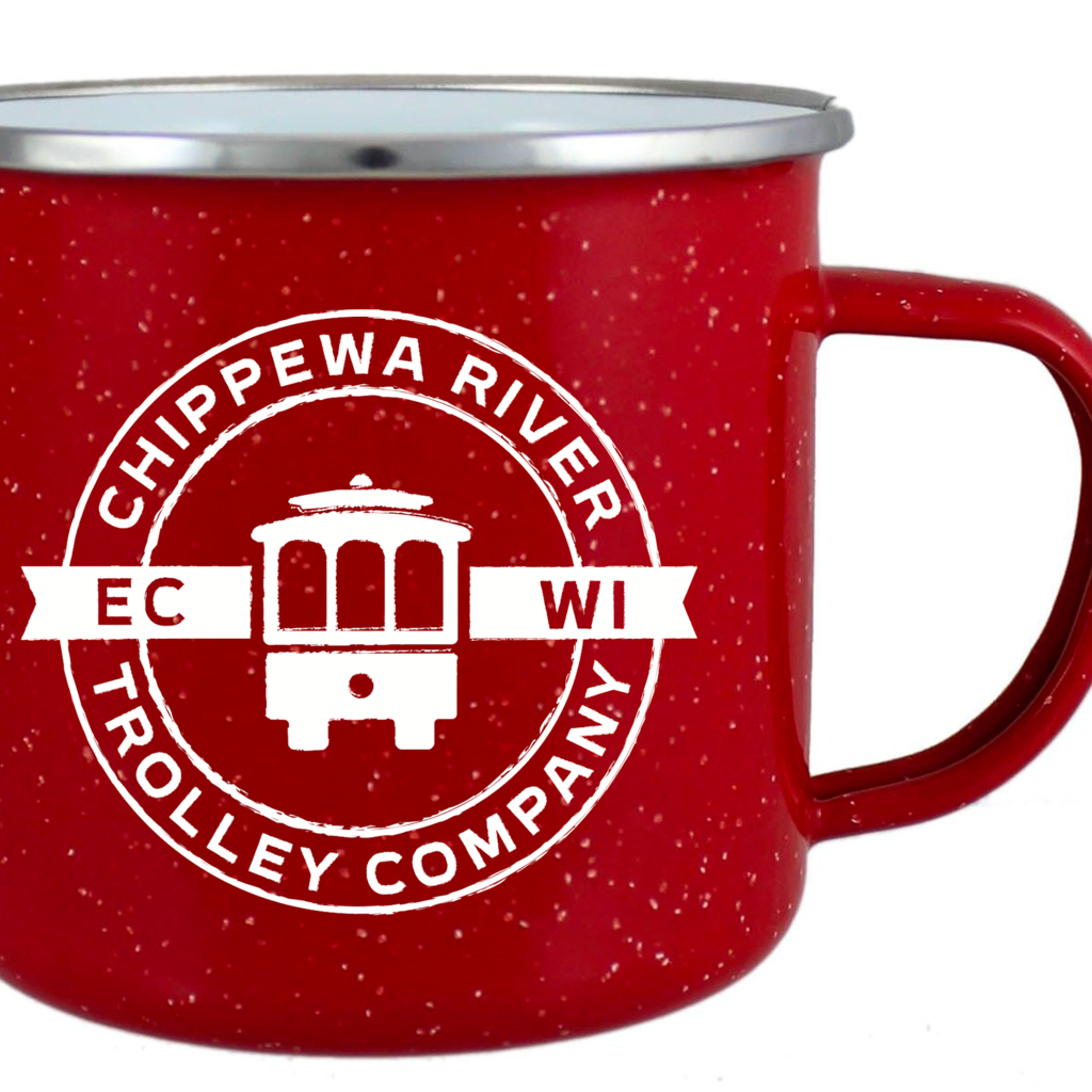 Twin Cities Print Trolley Enamel Mug
