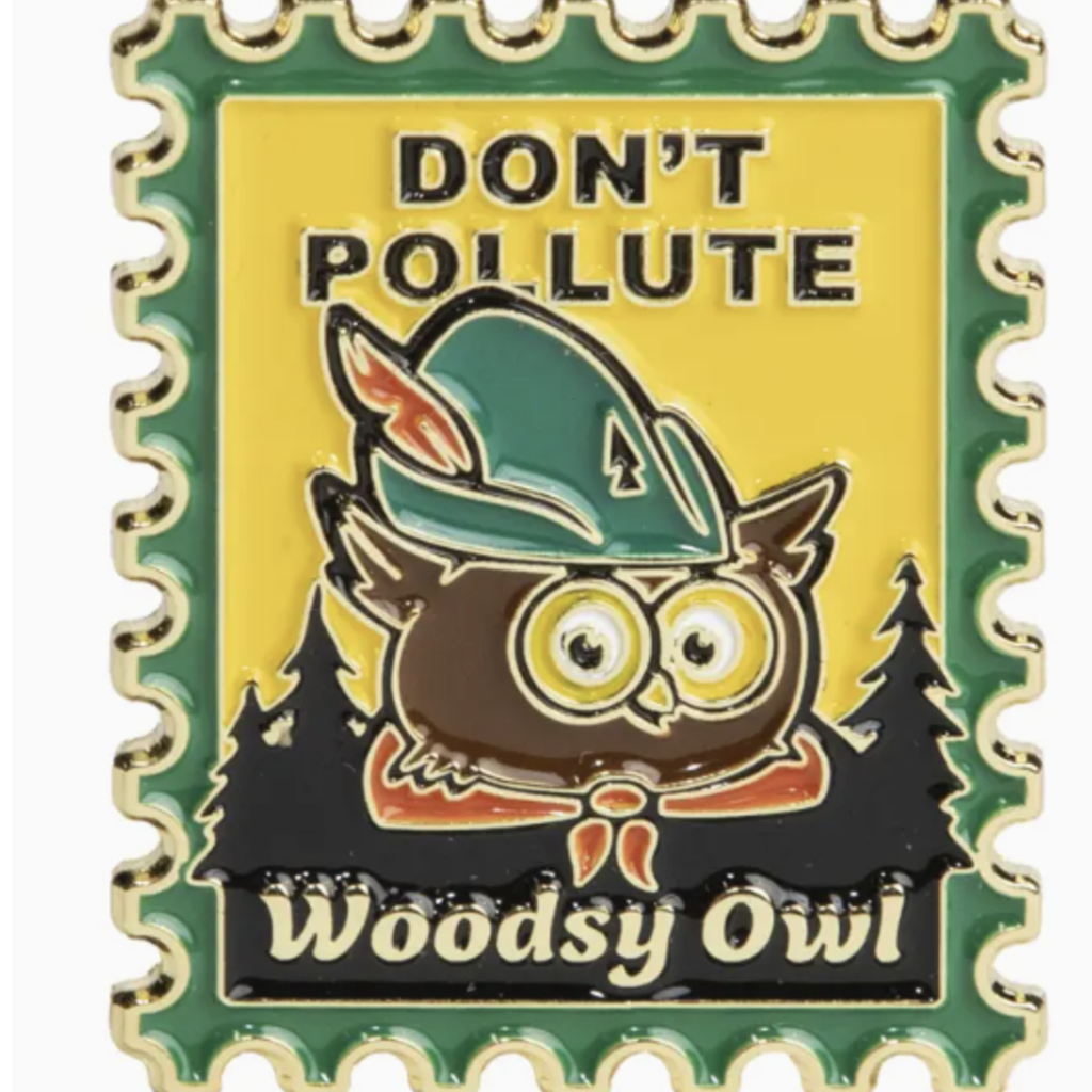 The Landmark Project Woodsy Owl Postage Stamp Pin