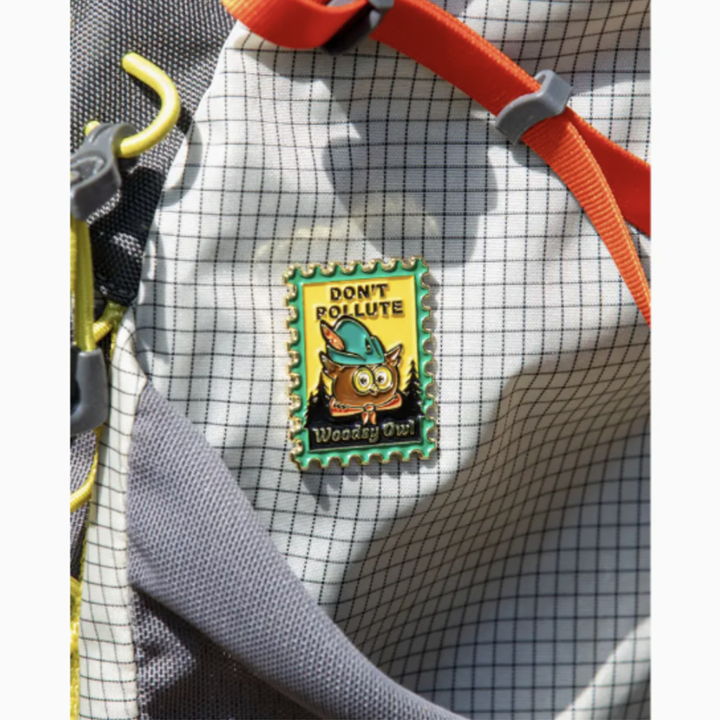 The Landmark Project Woodsy Owl Postage Stamp Pin