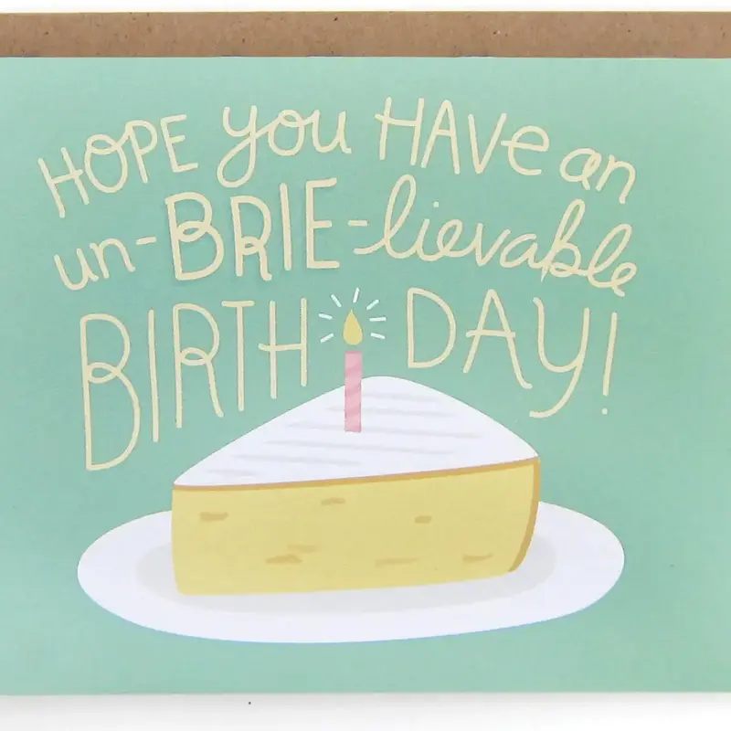 Brie Cheese Birthday Greeting Card