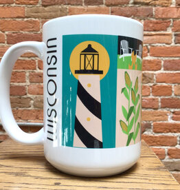 Creative Compass Ceramic Coffee Mug - WI Square Scenes