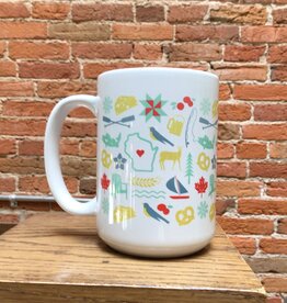 Creative Compass Ceramic Coffee Mug - WI Love Icons