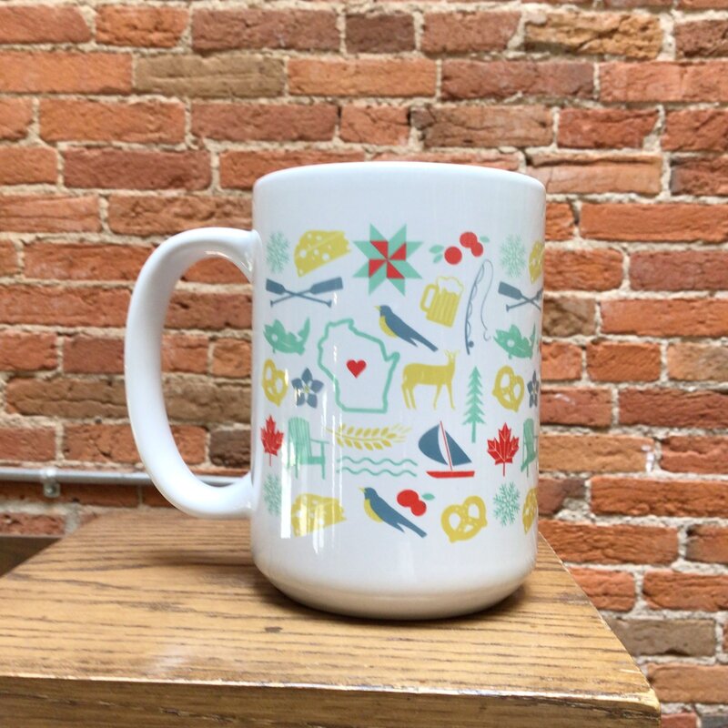Creative Compass Ceramic Coffee Mug - WI Love Icons