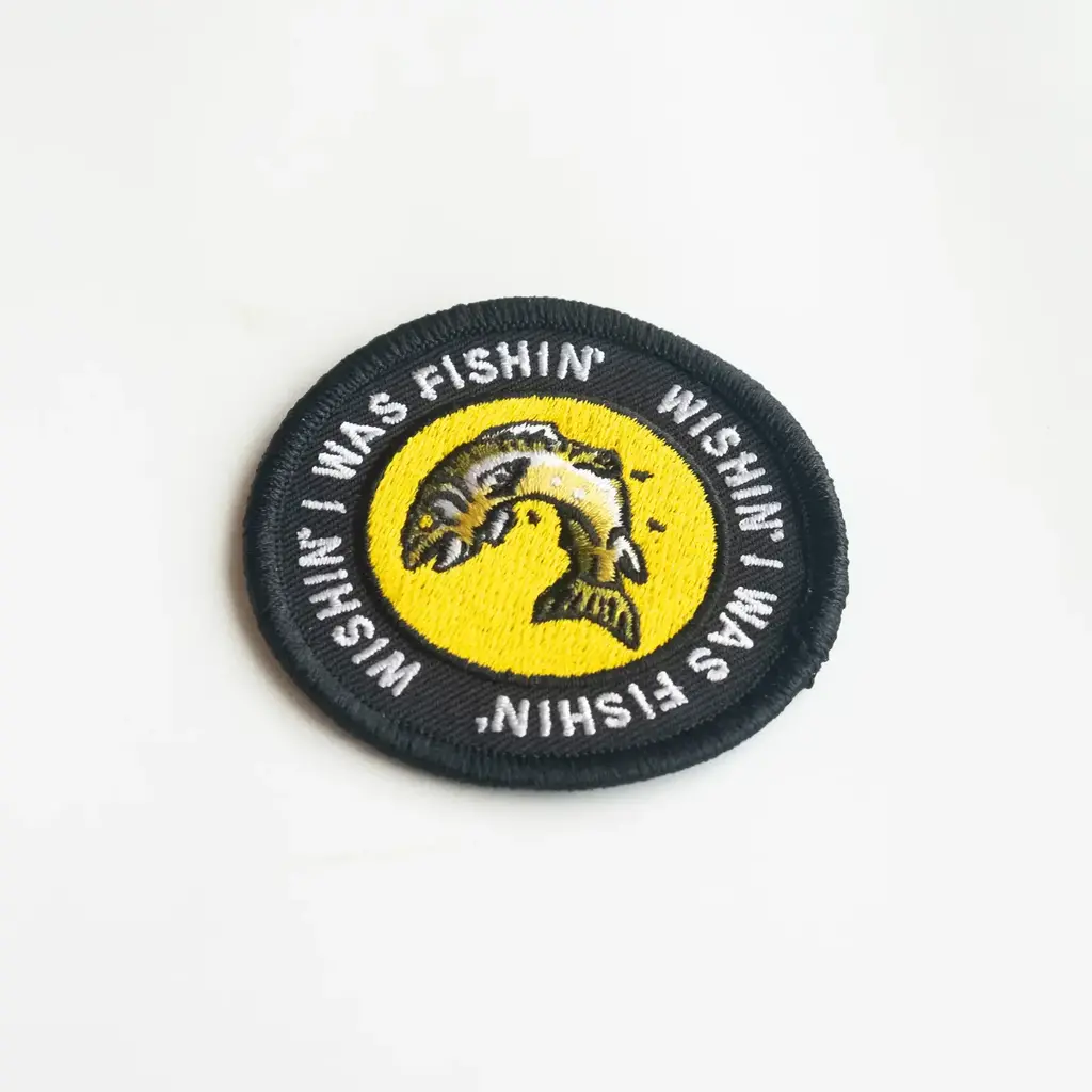 Union Made Wishing I Was Fishing Patch